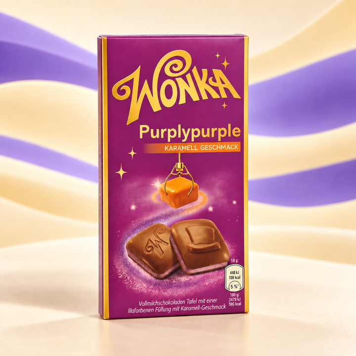Wonka Purplypurple – Karamell-Schokoladentafel – 90 g