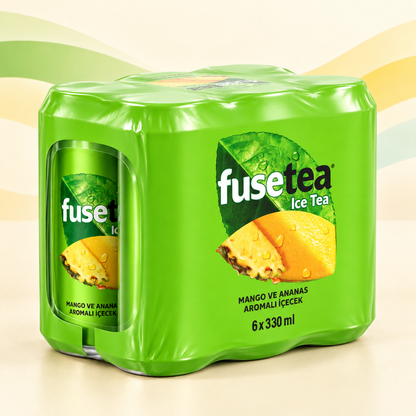 Fuse Tea Mango-Ananas als 6er-Pack mit sechs Dosen zu je 330 ml